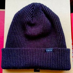 Black obey beanie